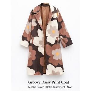 Dani & Davi floral daisy statement coat 🌼 2XL 18W-20W (NEW WITH TAGS)